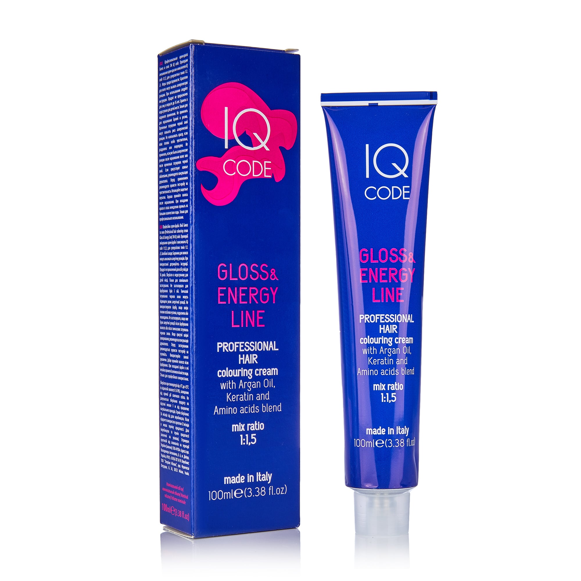 Уцінка! Професійна фарба для волосся IQ Code Gloss &amp; Energy Line, 12/00 Екстра суперсвітлий платиновий блондин, 100 мл
